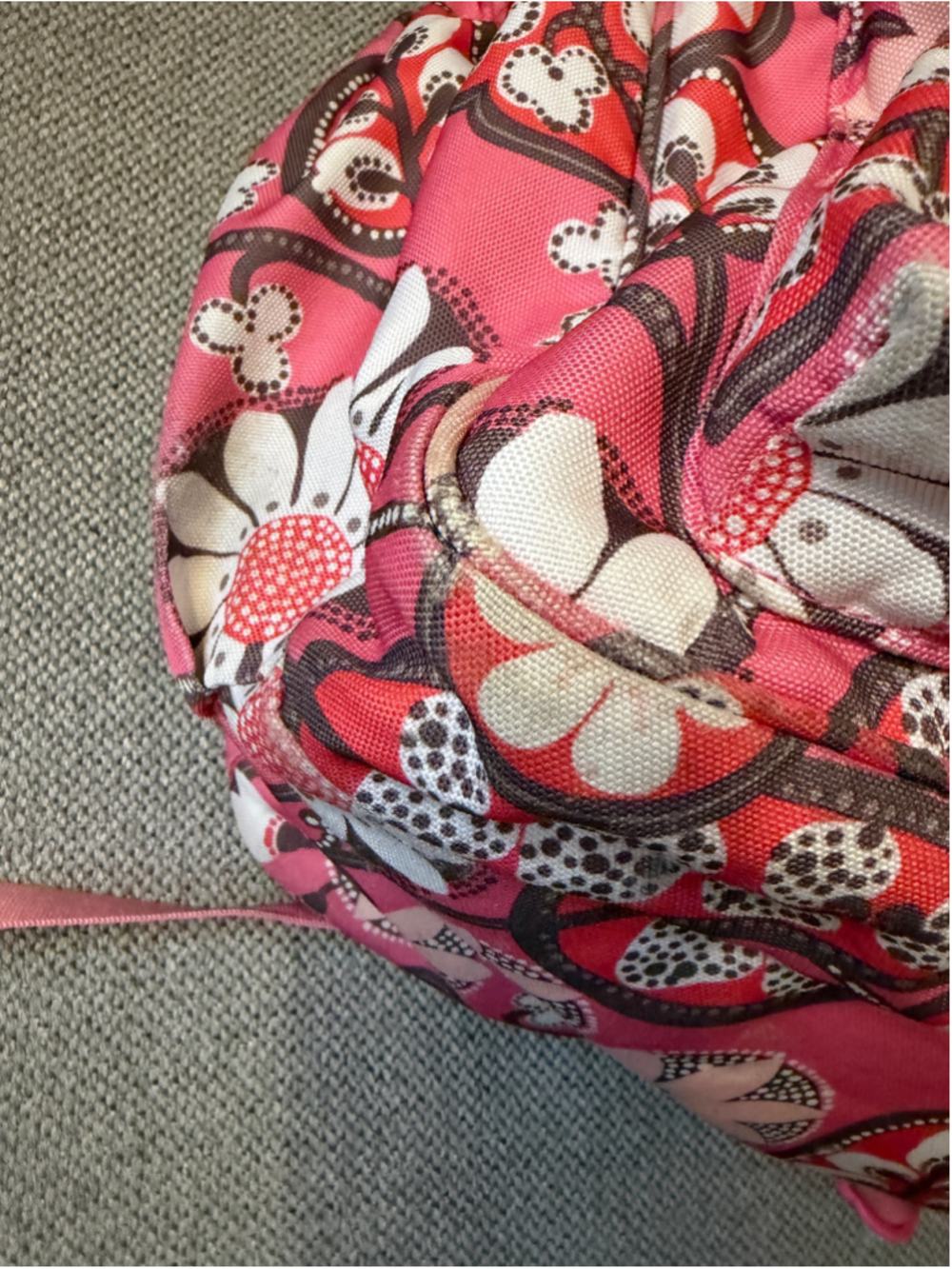 Women's Vera Bradley Backpack One Size Pink White Floral Pattern - Picture 6 of 11